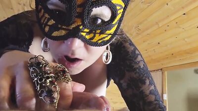 Huge COCK Marvels at Mistress Thursday Amazing COCK WORSHIP Attention & Blows His Load -CLOSE POV