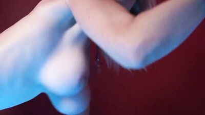 Busty blond girl mounts her tight ass on a fat dick