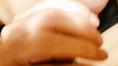 Anita Coxhard teases Mike Coxhard's cock until he cums all over the camera