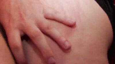 Steph Debar is rubbing her pinky hole in front of the camera