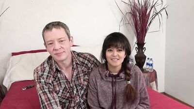 Chubby chicks are getting fucked on the couch on a casting
