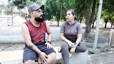 Meet a classmate in the park and I invite her to my house where I end up fucking her