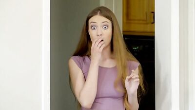 Lovely babe and her stepmom are sharing a lucky dude