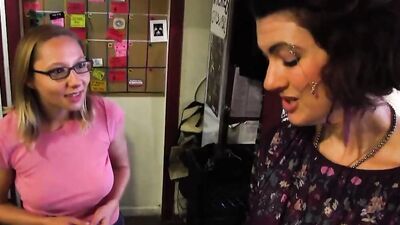 Two naughty MILFs are playing with their toy in this lesbian scene
