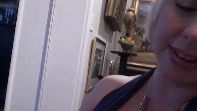Naughty mature is teasing her muff with teen's hard willy