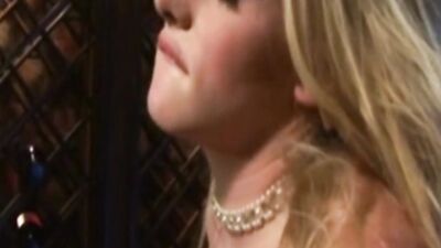 Cock hungry blonde MILF is getting shagges in this raw video