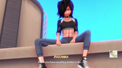 Anime babe is craving for some cunt nailing in this scene