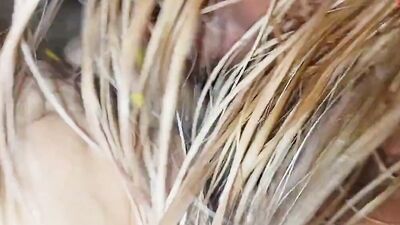 Slutty amateur mature plays with steanger dong in this homemade footage