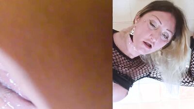 Fishnet doll gets her juicy ass nailed in this close-up footage