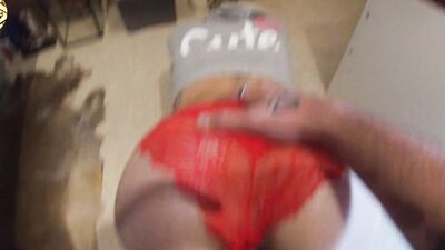 Housewife bends and gets fucked from behind by her neighbor