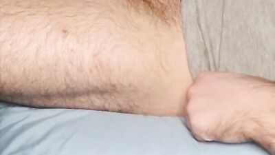 Amateur mature plays with dude's cock in this close-up video