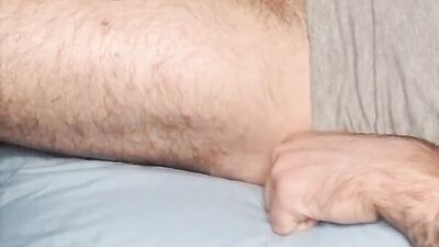 Amateur mature plays with dude's cock in this close-up video
