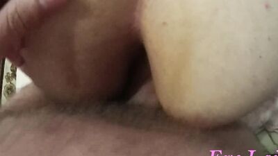 BBW Eve Laina is riding some hard prick in this close-up footage