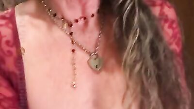 Close-up homemade video of mature sucking teen's hard dong