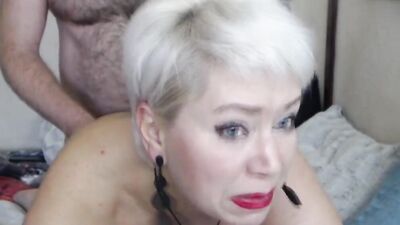 Perverted blonde mature is craving for some action in this homemade footage