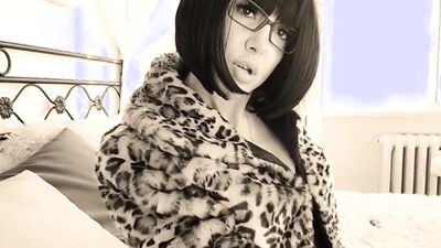 Lavinia Della Love plays with her boobs in front of the cam