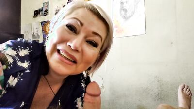 Cock hungry amateur mature gives her husband a nice juicy bj