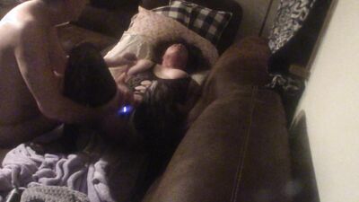 Naughty Sable Minx gets her cunt fingered on the couch by neighbor