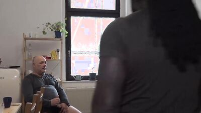Slutty Ronny Rosetti is playing with dude's BBC inside the office