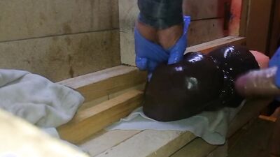 Amateur chpa is shoving his dick into tight gummy puss