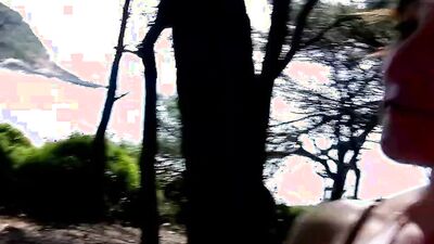 Foxy girl is fucked in the woods by her kinky boyfriend