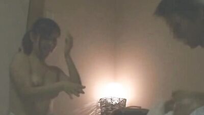 Asian MILF and her stepson are being dirty in this homemade video