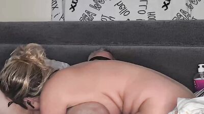 Masked man is spanking and fucking that chubby amateur MILF