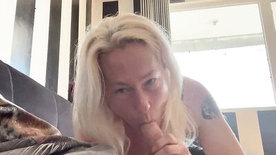 Dirty mature woman sucks that hard cock and rides it passionately