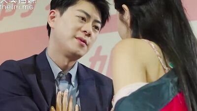 Horny slut Asain milf with big boobs cheating with her boss