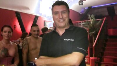 Ganbang in the Prive with a German slut #1