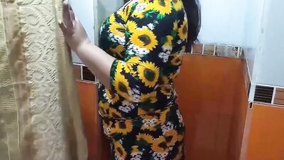 My stepmother goes into the bathroom with me to see me while she is masturbating and then she tells me please, the fuck that is