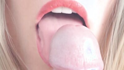 20 minutes of hottest cock sucking, tongue edging, dick teasing, hottest blowjob